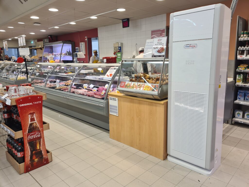 Colonna raffrescamento per supermercati