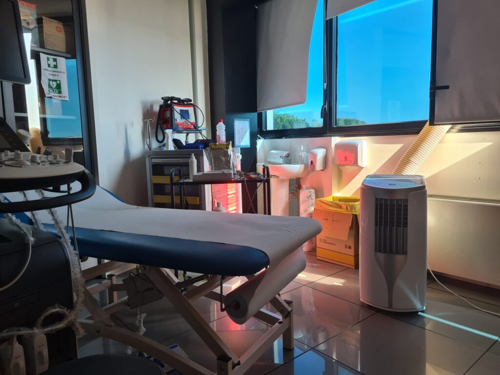 condizionagotore portatile in ospedale