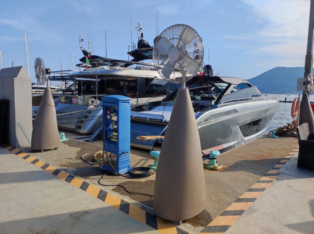 Ventilatore autonomo Rollypack installato per evento nautico