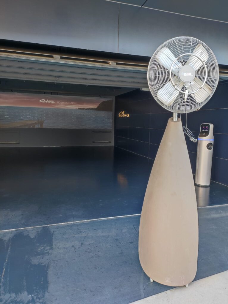 Ventilatore autonomo Rollypack installato per evento nautico