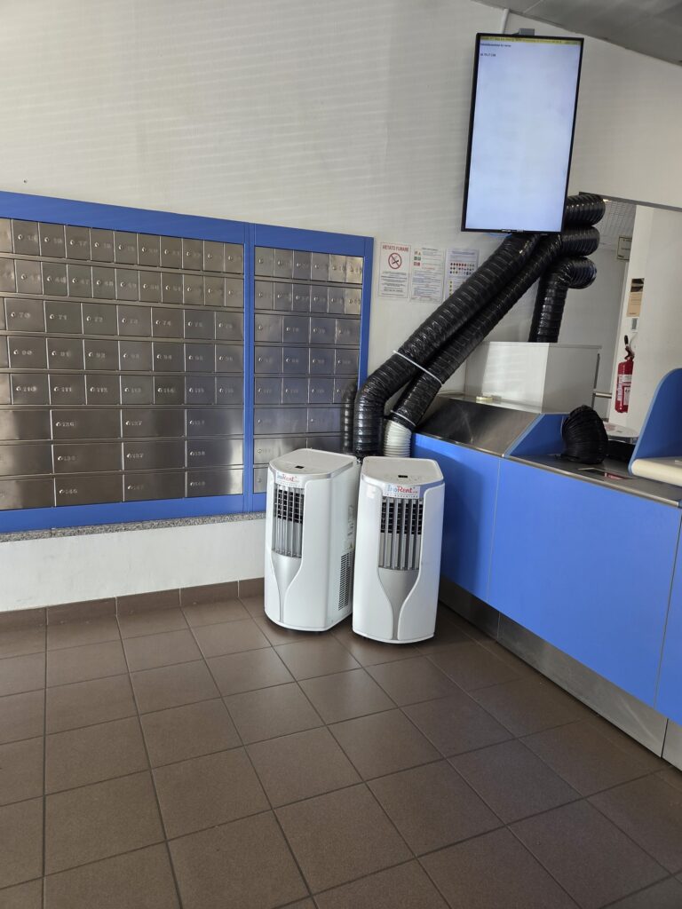 condizionatori portatili posizionati a terra