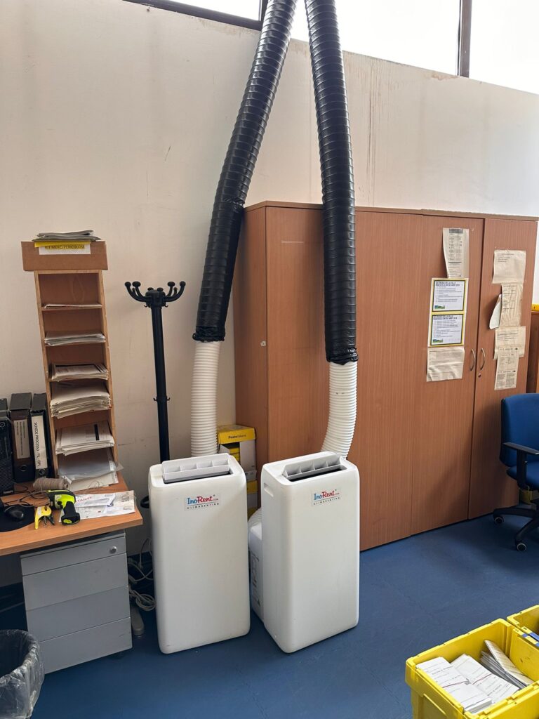 condizionatori portatili posizionati a terra