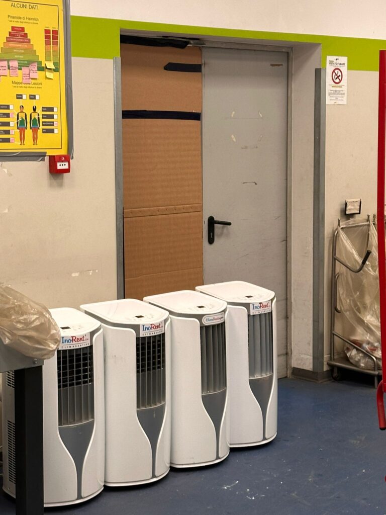 condizionatori portatili posizionati a terra