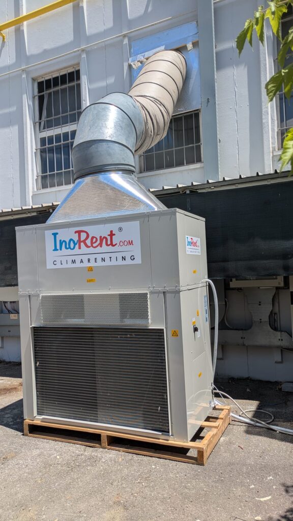 condizionatore rooftop posizionato a terra