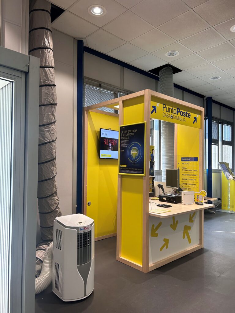 Sistemi di raffrescamento per uffici, poste italiane