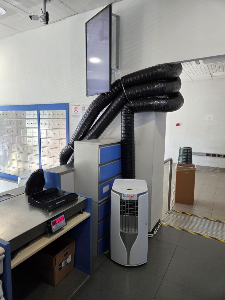 Sistemi di raffrescamento per uffici, poste italiane