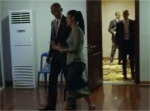 louer des climatiseurs lors d'une rencontre avec le président américain Barack Obama