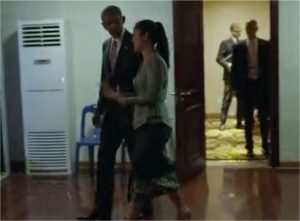 renting column air conditioners in a meeting with US President Barack Obama